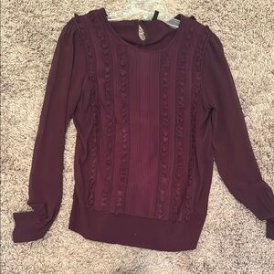 White House Black Market Burgundy Sweater